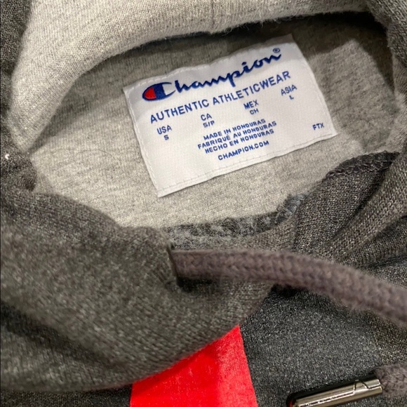 Champion Heather Grey Hoodie/Sweatshirt - Picture 3 of 4